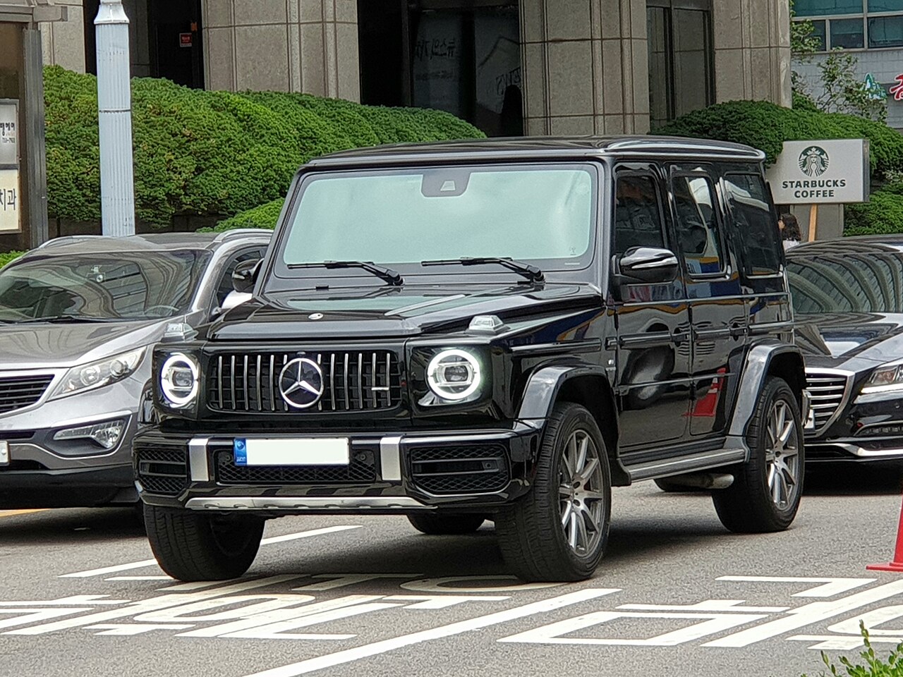 국내에서 촬영된 메르세데스-AMG G63 측면 디테일