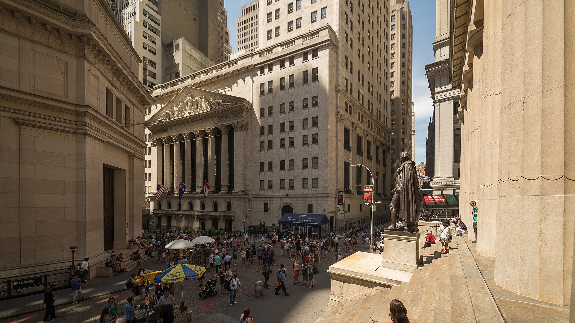 뉴욕증권거래소(NYSE) 전경, 코스피 상승에 영향을 준 뉴욕증시